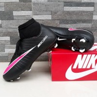 sepatu bola nike mercurial high hitam pink 39-44 original premium