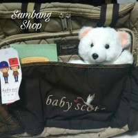 TAS BAYI MEREK BABY SCOOT EMBROIDER DIAPER BAG