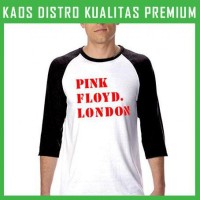 Kaos Pink Floyd Logo 10 Raglan RGL-PDF10