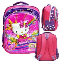 Oke Tas Anak Sekolah SD Hello Kitty5D Timbul Hologram Import Dan