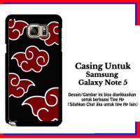 Casing Samsung Galaxy Note 5 Naruto Akatsuki Cloud Emblem Custom Hardc