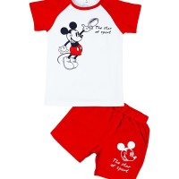 Baju Setelan Mickey Mouse Baju Bayi Pakaian Sehari hari bahan Kaos