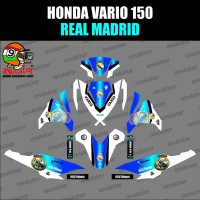 TERBARU Sticker striping motor stiker Honda Vario 150 ESP Real Madrid