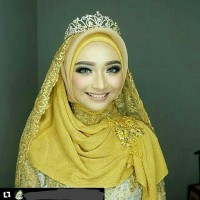 jilbab pengantin hijab pesta pashmina gliter elastic
