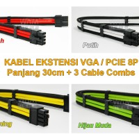 Kabel Ekstensi 8Pin VGA PCIE - Cable Sleeved Extension GPU 8p -WAM MOD