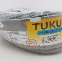 kabel telphone isi 2 way TUKUIKI 90 m abu abu 1 roll