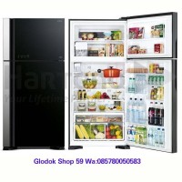 KULKAS HITACHI R-VG61PGD3/GBK INVERTER DUAL FAN COOLING GLASS SERIES