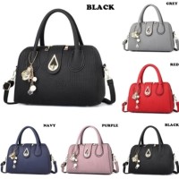 SALE TAS FASHION WANITA IMPORT- HAND BAG - TC64G BLACK RED PURPLE GREY