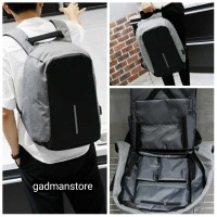 Tas Ransel Anti Thief H113 + USB PORT Kanvas Import