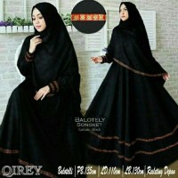 Sale!! maxi gamis hijab syari bolately qirey hitam kta