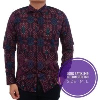 kemeja batik songket pria formal tangan panjang kondangan cowok mura