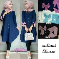 Baju baju atasan kemeja tunik wanita cewek lengan panjang - zaliani