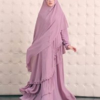 PALING MURAH Syari Serena D Pink SW gamis wanita jersey dusty pink
