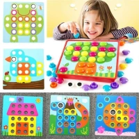 Mainan anak Edukasi - button art nail - montessori - mengenal warna
