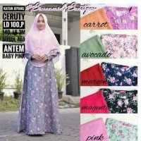 SALE MURAH GROSIR ECER SET KHIMAR GAMIS KATUN JEPANG 1811-02 GOOD QUAL