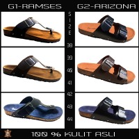 Jual Yamanori - sandal kulit pria - sandal jepit - birkenstock - sendal Murah