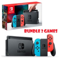 Jual Console Nintendo Switch Neon Blue Red Bundle 2 Games Murah