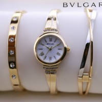 Ready 5 Pilihan Warna Jam Tangan Trendy Fashion Wanita Bvlgari Paket