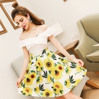 JES-SB0480 mini dress sabrina sexy import korea-baju gaun dress wanita