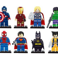 Jual Lego Box brick Avengers hulk thor spiderman superman wolverine murah Murah