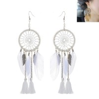 E04194 - Anting Hooks Dreamcatcher White