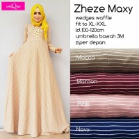 Murah Zie Maxi Dress Gamis Muslim Waffle Import Bestseller XXL LD 120c