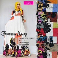 Murah Famous Maxi Dress Gamis Muslim Lemon Skin Bestseller XXL LD 120c