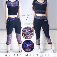 OLIVIA SET- BAJU SETELAN OLAHRAGA WANITA- SETELAN SENAM AEROBIK ZUMBA