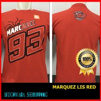 Kaos Distro Baju Drag Racing Motor MotoGP MARC MARQUEZ Lis Red Merah