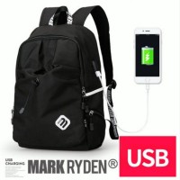 Tas Backpack branded Mark Ryden Escolar hitam bukan merk hush puppies