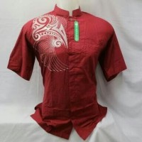 Baju koko Fashion pria lengan pendek motif bordir