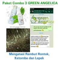 Paket AMPUH Shampo dan Serum Anti Ketombe dan Rontok Combo 3 Green Ang