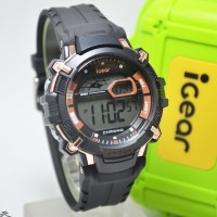 IGEAR Digital Jam Tangan Pria Hitam Karet I22 1978 / I22-1978 Original