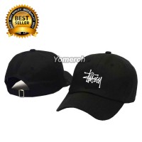 Topi Baseball Hitam STUSSY Keren Yomerch