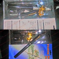Alat Mancing Saku Pena Pancing Joran 160cm Rel Pocket Fishing Rod 1.6M