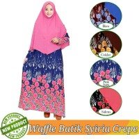 Gamis Waffle Batik Gami syari Hijab Model OSD Syira Ceruti