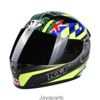 HELM Helem KYT R10 MOTIF PHILIP ISLAND GP RACE CIRCUIT YELLOW FLUO