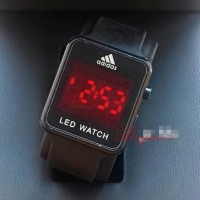 JAM TANGAN ADIDAS LED BULAT KOTAK