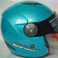 KYT 2 vision ice blue biru muda 2vision helm double visor