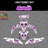 TERMURAH Sticker striping motor stiker Honda Spacy Black Minnie Mouse