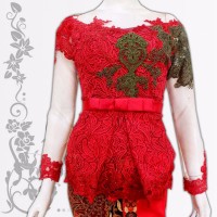 Kebaya Wisuda Casual Modern Brokat Tempel Premium