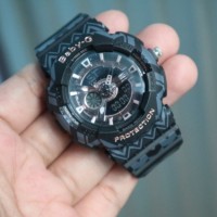 TERBARU JAM TANGAN WANITA CASIO BABY G GA 110 MOTIF BATIK HITAM ROSEGO