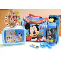 paket tas bekal anak karakter mickey / miki miky / perlengkapan makan