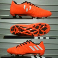 Sepatu Bola Adidas Messi Oren list Putih Grade Ori