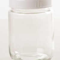 Toples kaca tutup plastik 250 ml murah
