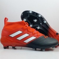 Sepatu Bola Adidas ACE 17 Primeknit Red Black FG Replika Import