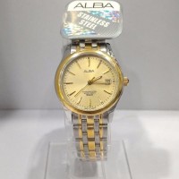 Jam Tangan ALBA ORIGINAL Wanita AXT852 GOLD SILVER DIJAMIN ASLI