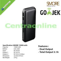 Jual Hippo Smore 15000 mAh SP Simple Pack Powerbank Bagus Tahan Kuat Murah Murah