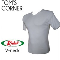Jual KAOS OBLONG PRIA RIDER PUTIH | KAOS DALAM PRIA | DALAMAN | O & V NECK Murah