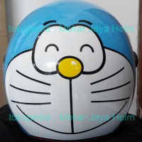 HELM XYZ BUBBLE Blue Doraemon (mirip BOGO)